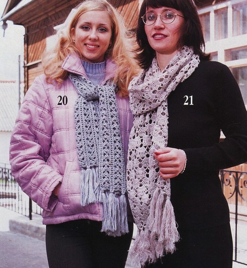 Two Fancy Crochet Scarf Pattern
