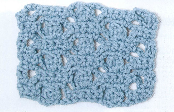 Free Crochet Stitch - Bobble Waves