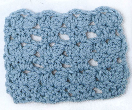 Free Crochet Stitch - Bobble Leaves