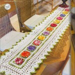 Free Crochet Table Runner Pattern - Colorful Flowers