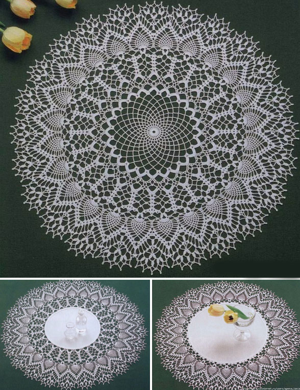 Three Beautiful Crochet Doily Pattern