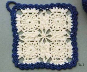 Four Circles in a Crochet Square