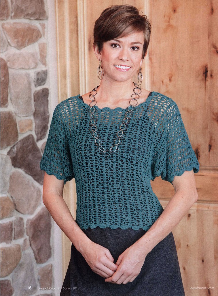 Crochet Top with Dolman Sleeves
