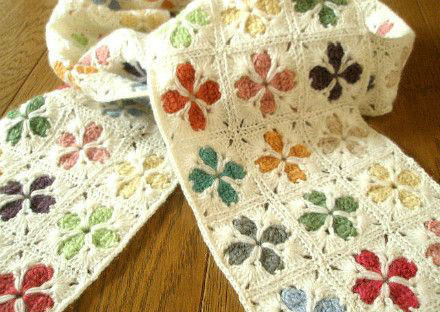 Little Wheels in Squares Scarf