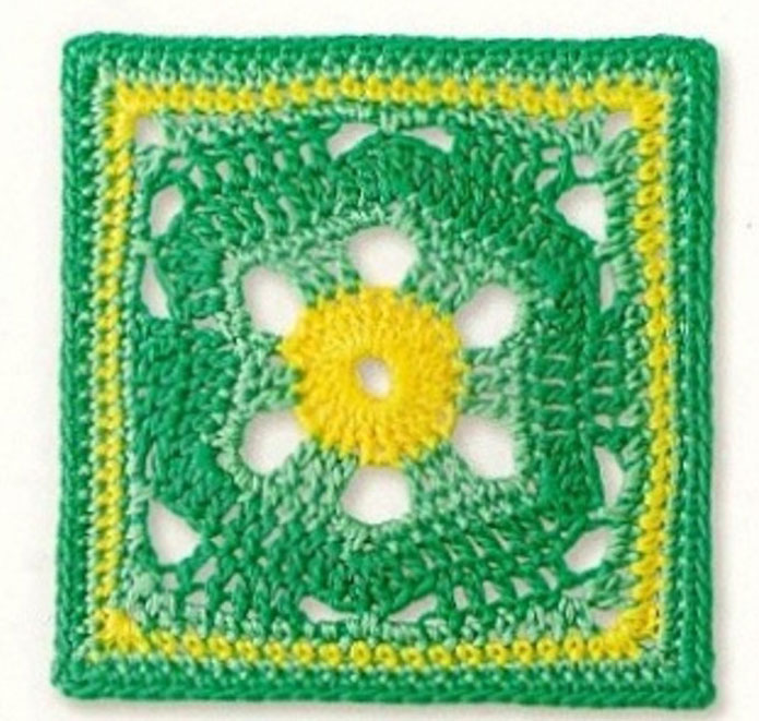 Hexagon in a Square Crochet