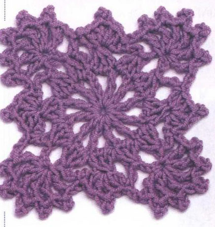 Lacy Square Crochet Motif Pattern