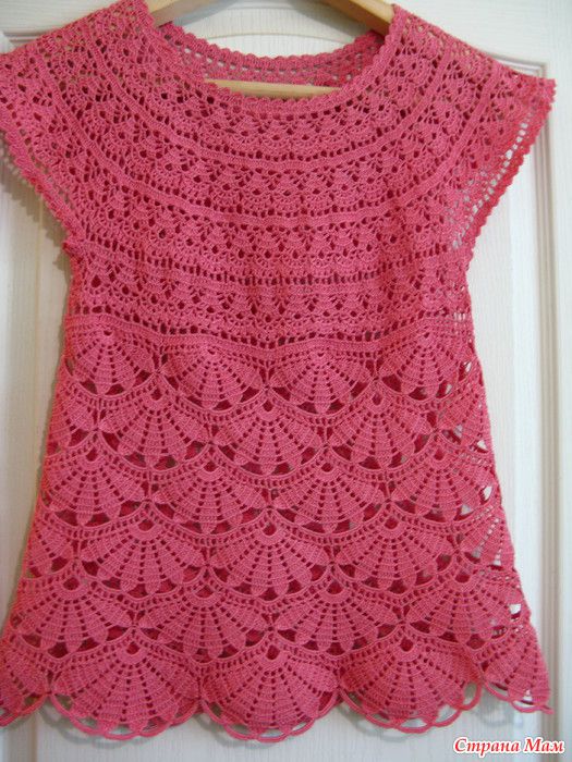Crochet Tunic in Pink Pattern
