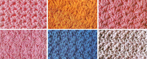 6 Closed Textured Crochet Stitches
