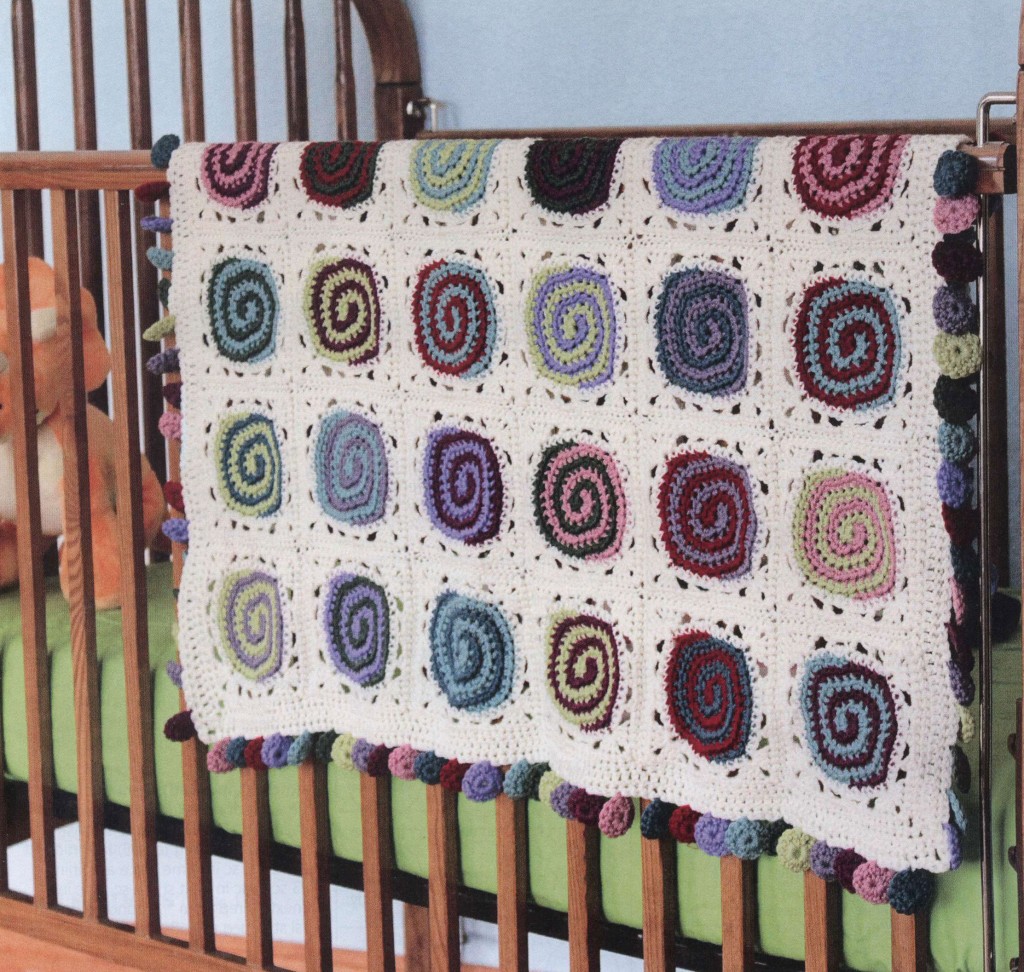 Modern Swirls Crochet Blanket