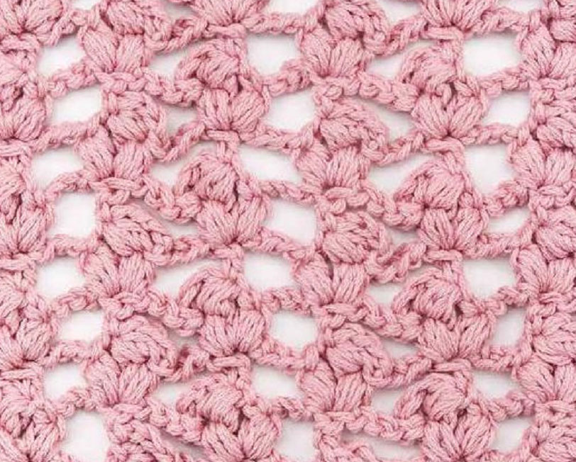 Puff triangles crochet stitch