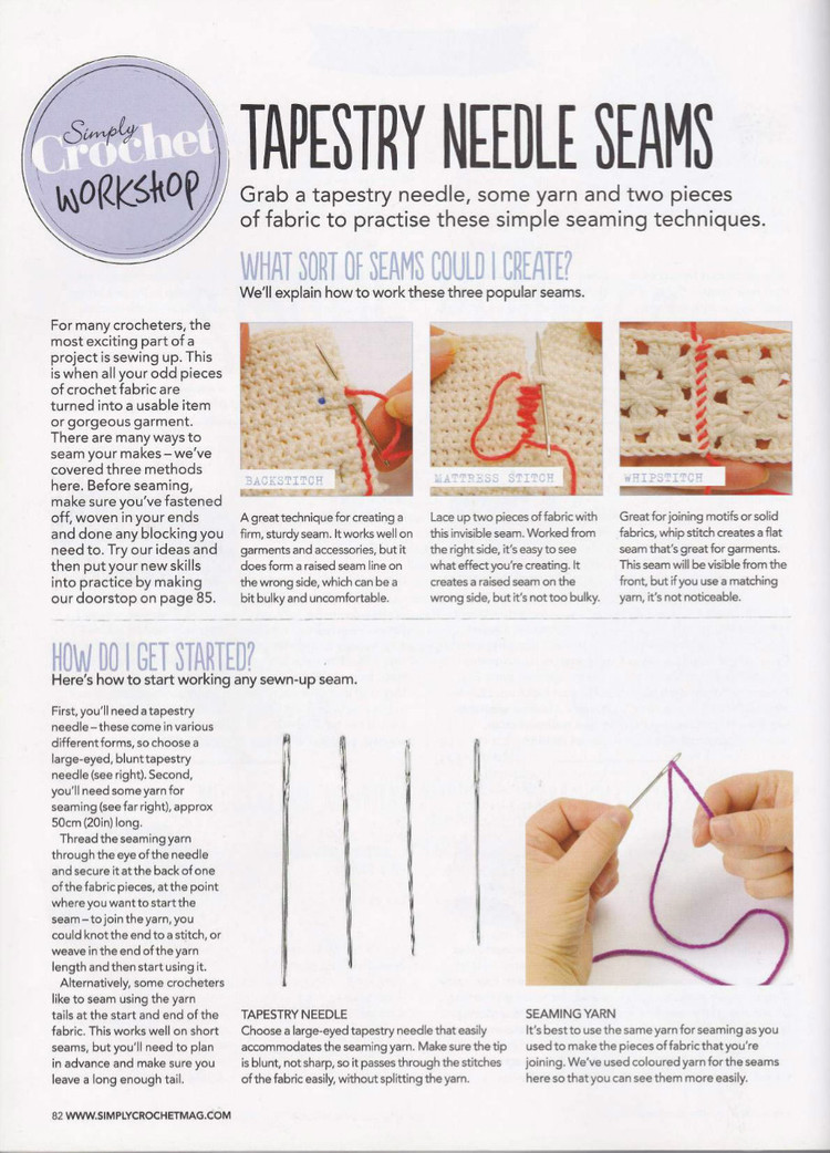 Tapestry Needles Seam for Crochet Tutorial ⋆ Crochet Kingdom