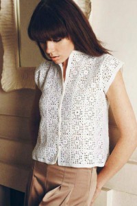 Delicate lace square crochet vest pattern