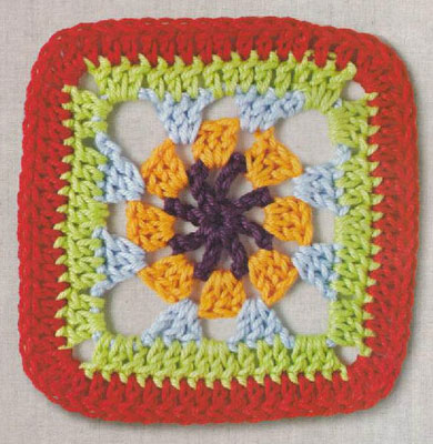 Wheel in a Square Granny Square