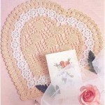 Heart doily free crochet pattern