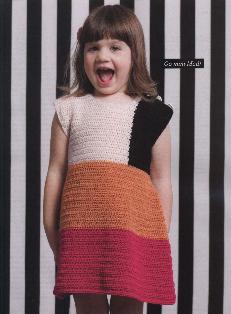 Minimod dress crochet pattern for girls
