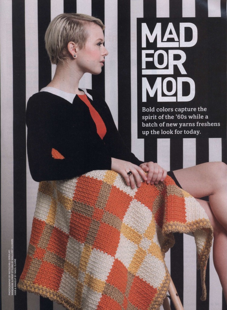 Mod plaid crochet blanket pattern