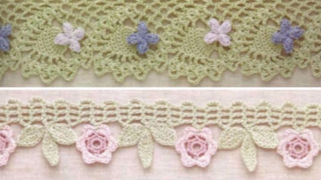 Crochet Edgings 1 Symbol Diagram Crochet Borders Pinterest