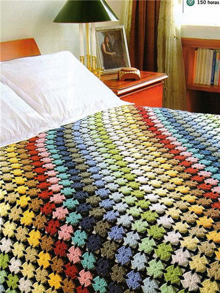 Crochet Discs of Color Blanket
