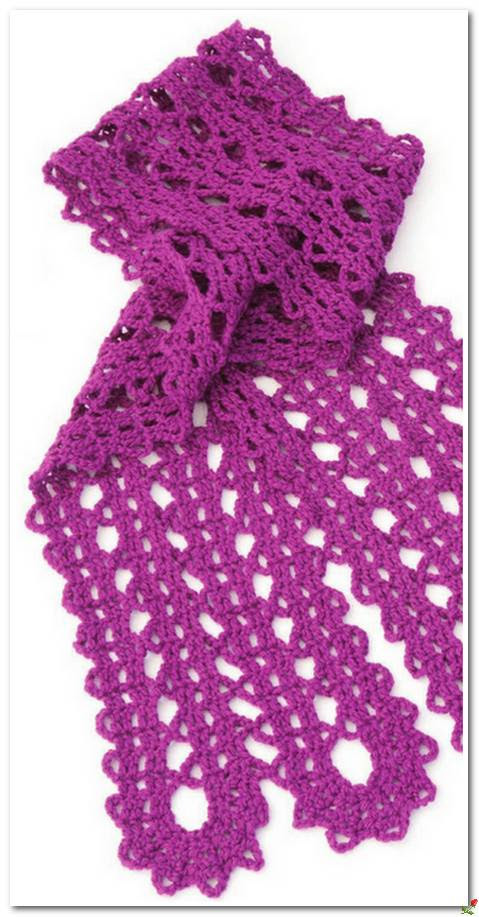 Lace scarf crochet pattern