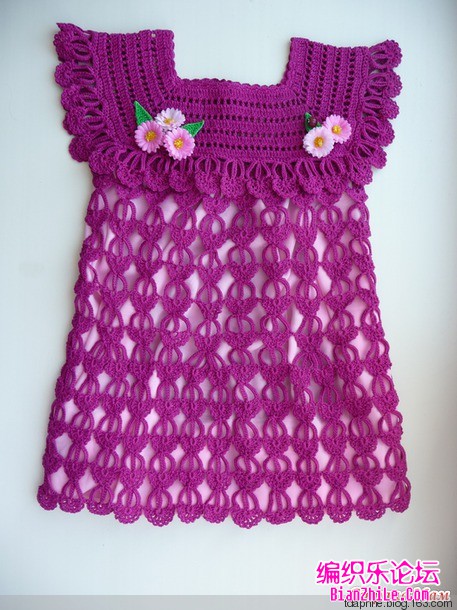Crochet dress with lovely fantasy stitch