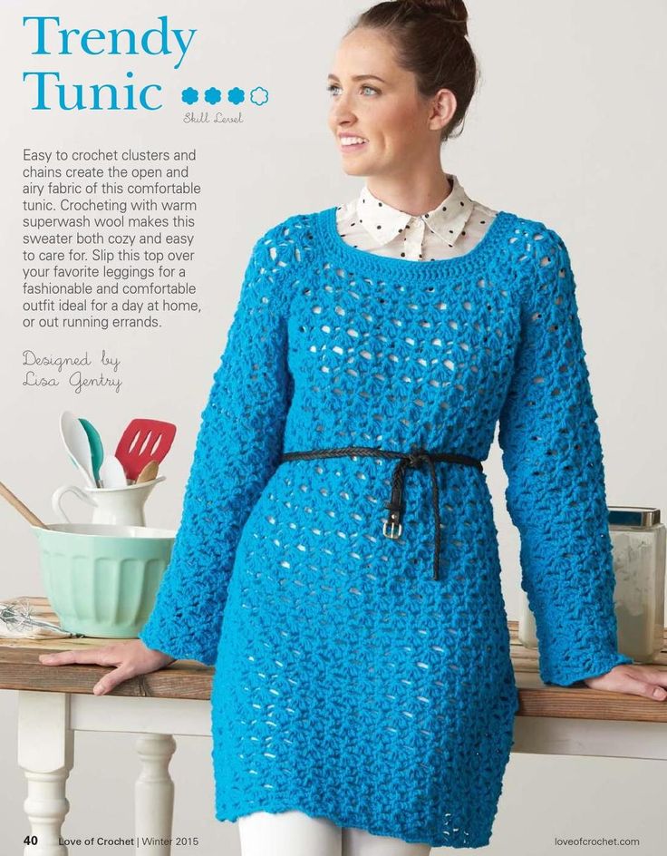Long Sleeved Tunic Crochet