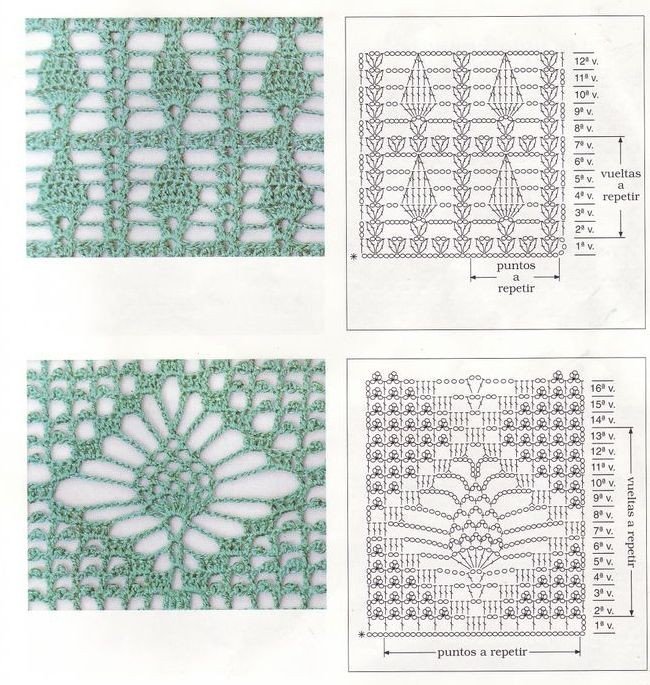 2 Pineapple Motif Crochet Stitch