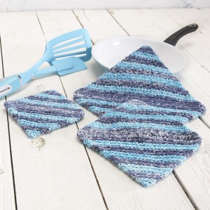 Diagonal Trivet Set Free Crochet Pattern