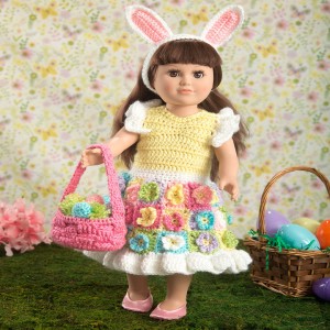 My Doll’s Easter Frock Free Crochet Pattern