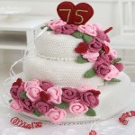 Anniversary Rose Cake free crochet cake pattern