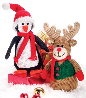 Christmas Penguin and Reindeer Free Crochet Patterns
