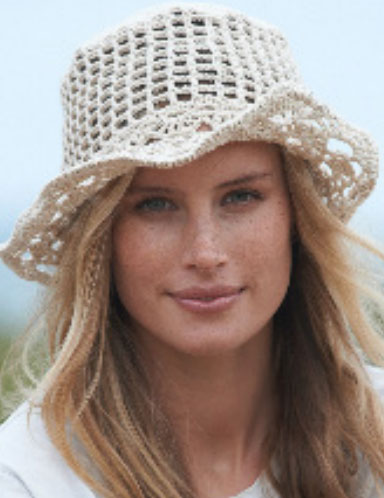 Crochet Hat with Lacy Brim Free Pattern
