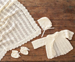 Lacy Crocheted Baby Outfit