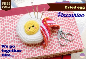 Fried Egg Pincushion Amigurumi Free Crochet Pattern