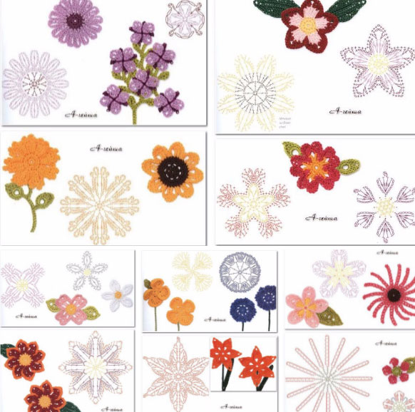 crochet flower pattern diagram