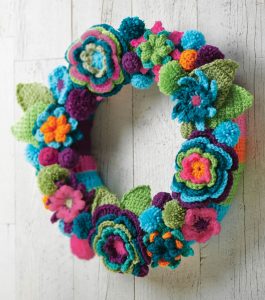 Crochet Flower Wreath Free Crochet Pattern