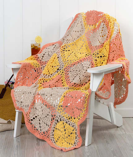 Twirling Garden Throw Free Blanket Crochet Pattern