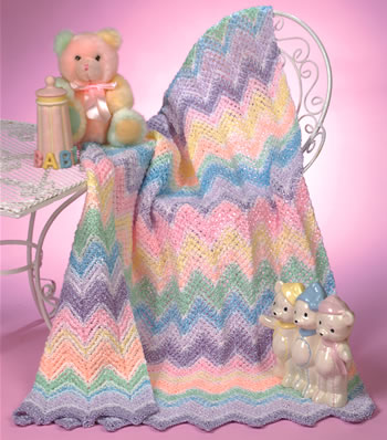 Rainbow Sherbet Baby crochet ripple stitch pattern ⋆ Crochet Kingdom