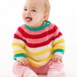 Colorful Striped Pullover Free Baby Crochet Pattern