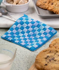 Checkered Hot Pad free crochet pattern