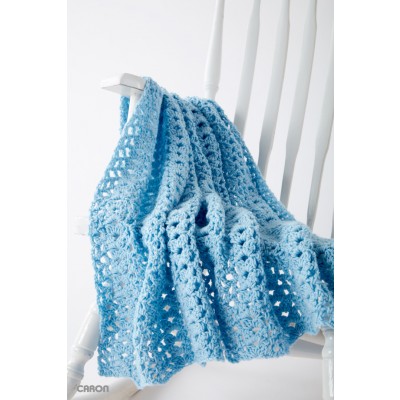 Cluster Waves Blanket Free Easy Crochet Pattern