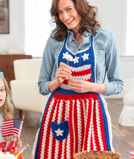 Betsy Ross Patriotic Apron Free Crochet Pattern