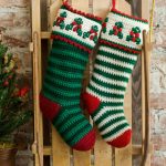 Holly & Berry Stockings Free Crochet Pattern