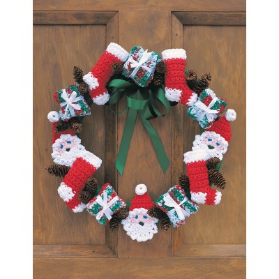 Merry Christmas Wreath Free Crochet Pattern