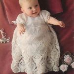 Pineapple Lace Crochet Christening Gown Pattern