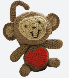 crochet love monkey to make free