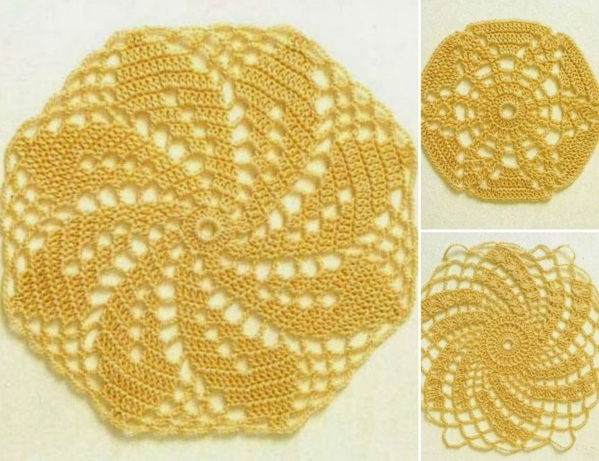 3 Crochet Octagon Motifs