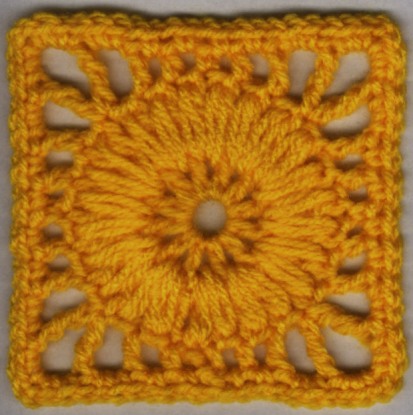 Wagon Wheel Puff Motif Pattern Free Crochet