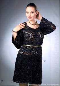 Black crochet dress pattern