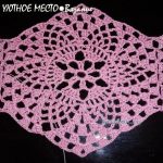 Crochet lace flower hexagon