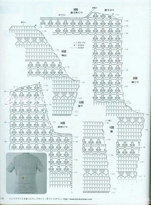 Pretty and feminine crochet cardigan pattern diagram ⋆ Crochet Kingdom